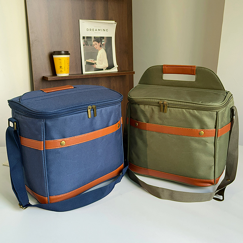 Cross-Border New Outdoor Oxford Fabric Insulated Cold Keeping Picnic Cooler Large Capacity Insulated Bag Portable Lunch Bag