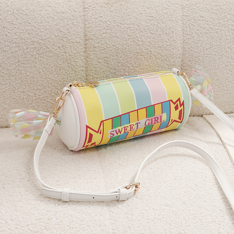 Cross-Border New Printed Candy Shape Women Unique Shoulder Bag Unique Creative Crossbody Bag