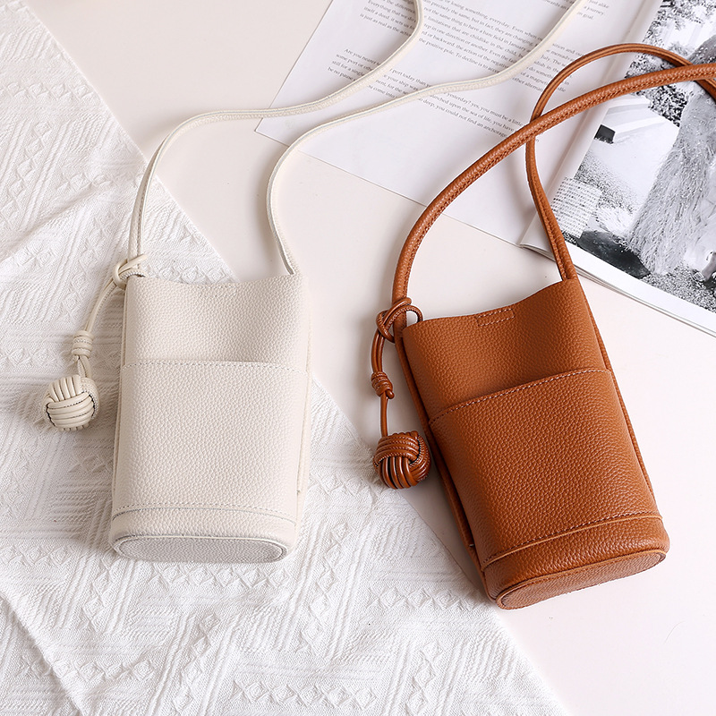 Cross-Border Premium Soft Leather Crossbody Phone Bag 2026 Korean New Minimalist Lightweight Bag